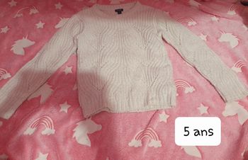 Pull en laine pailleté 5 ans