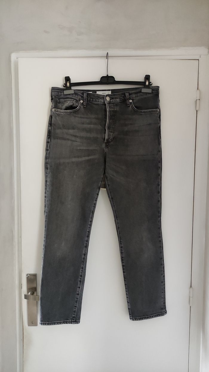 Pantalon femme jeans marque MNG taille 42 couleur noir - photo numéro 9