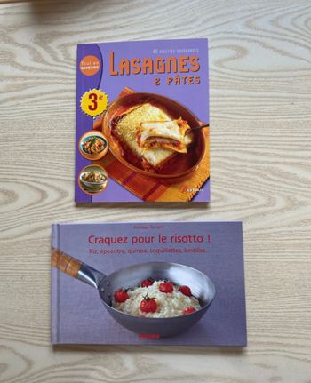 Lot livres lasagnes et risotto
