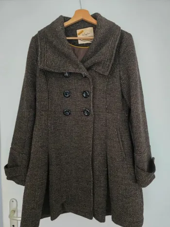 Manteau long à carreaux
