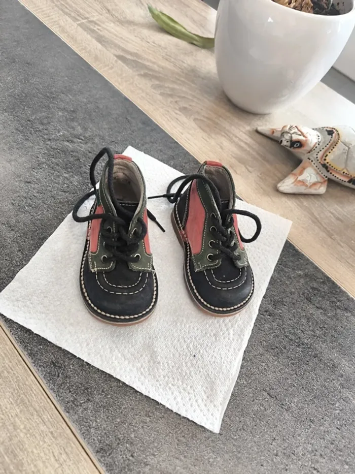 Chaussures montantes souples bébé garçon 18 Kickers - photo numéro 2