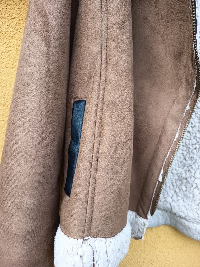 Manteau blouson aviateur daim femme - photo numéro 4