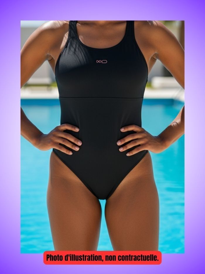Maillot de Bain 1 Pièce Nabaiji Noir – Dos Nageur – Soutien Modéré – Natation – Taille 50 5XL – Neuf, Sans Étiquette - photo numéro 5