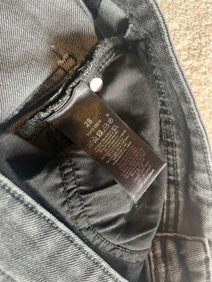Jean skinny gris IKKS Men – taille 28 – avec poches et anneaux ceinture - photo numéro 5