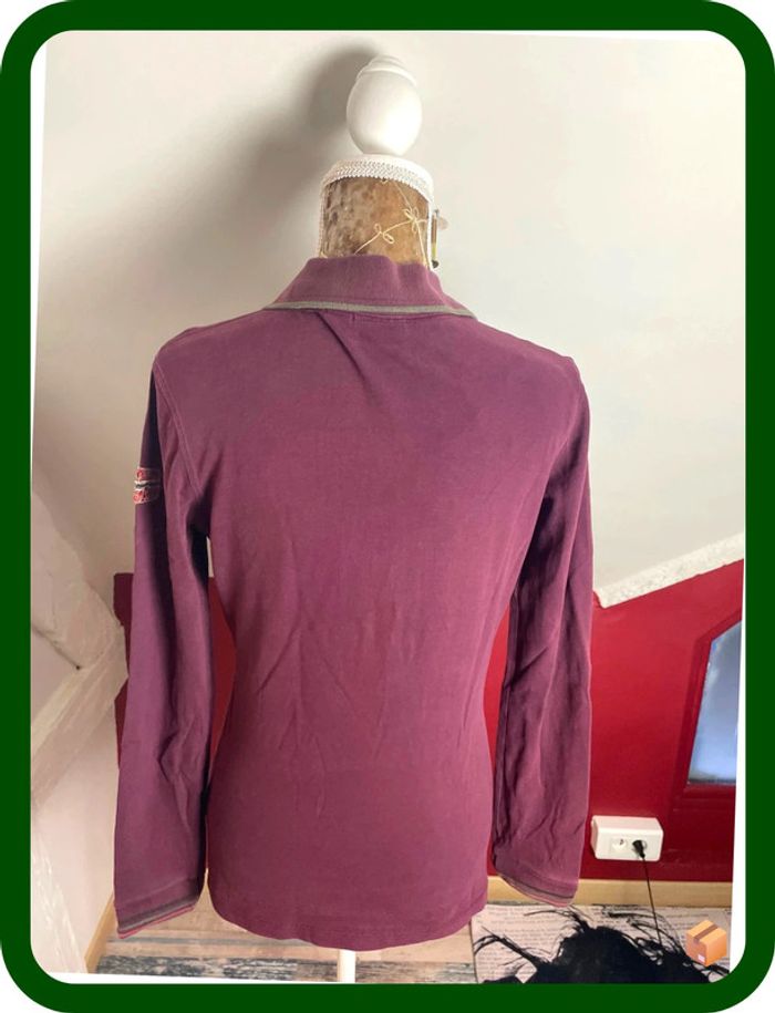 👚 Polo femme Napapijri – Taille M – Bordeaux – Broderie poitrine – État impeccable - photo numéro 4