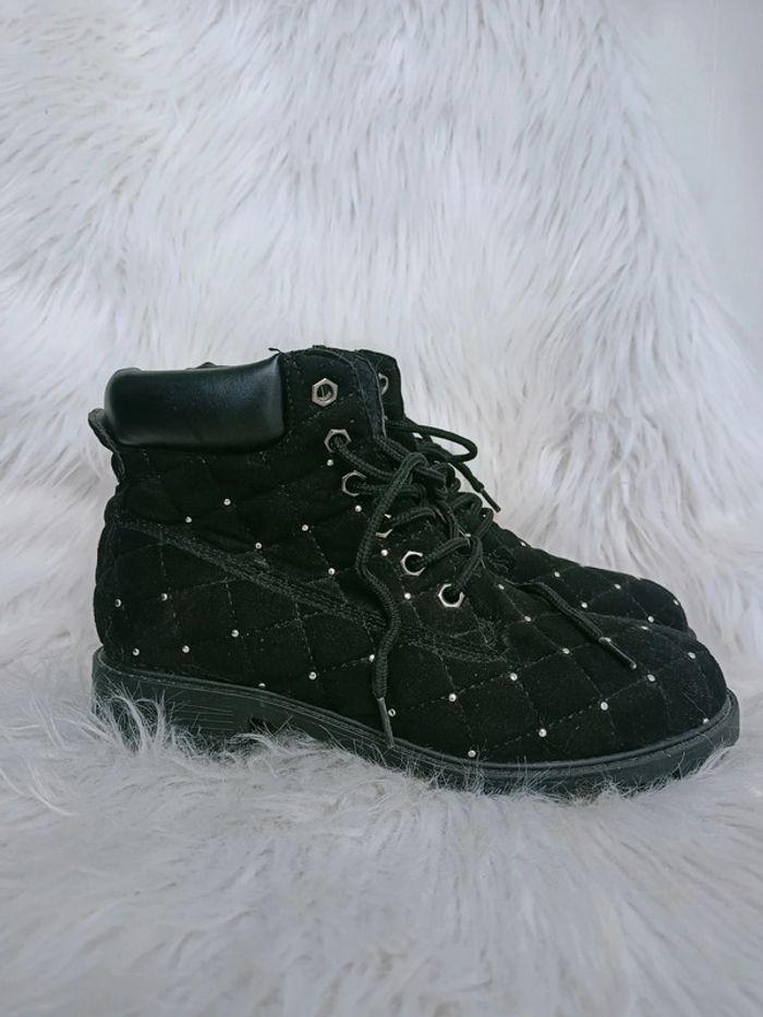 Bottines noires avec strass Creeks P39 - photo numéro 2