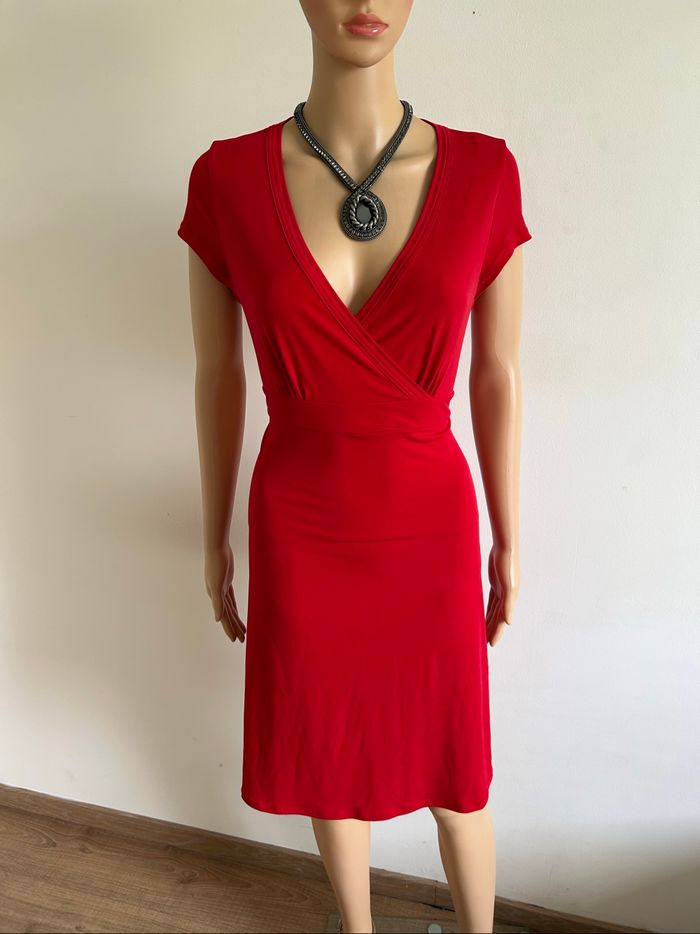 Robe rouge à manches courtes Esprit taille française L jamais portée