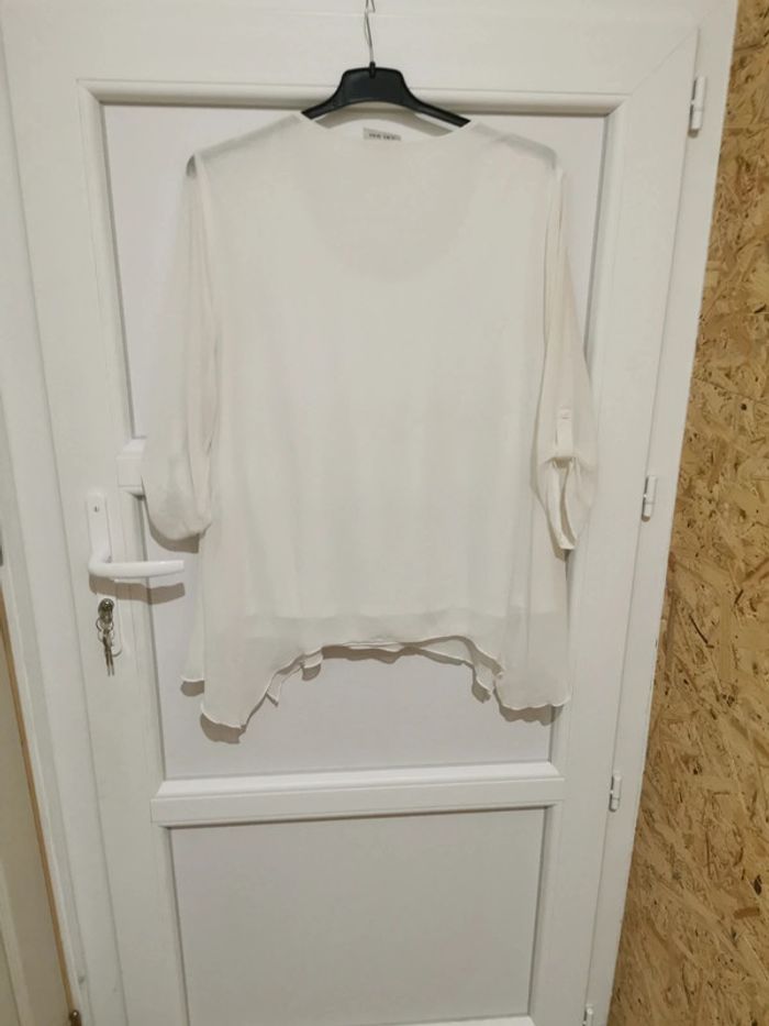 Chemisier blanc voilage XL - photo numéro 4