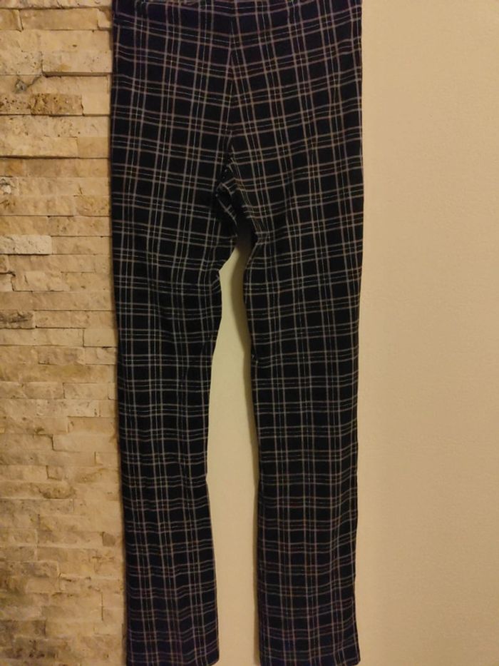 Pantalon noir quadrillé mauve H&M - photo numéro 4