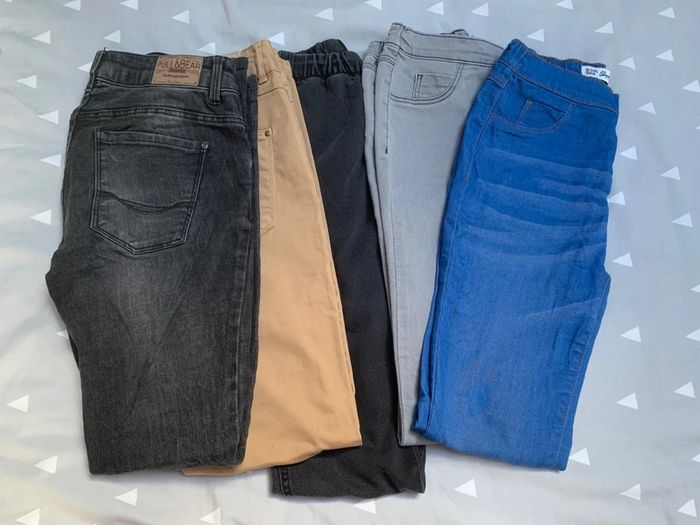 Lot de 7 pièces| Pantalons, jegging, jeans et jogging en taille S