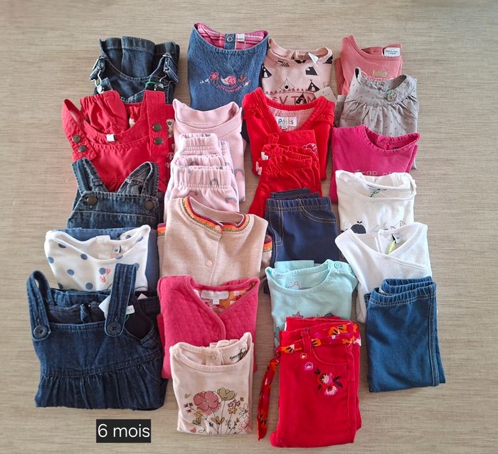 Lot vêtements fille 6m - photo numéro 1