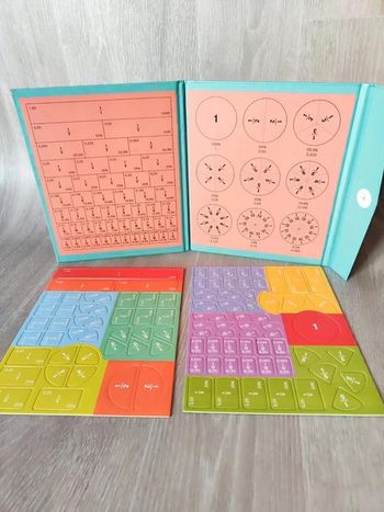 Livret magnétique d'apprentissage des fractions