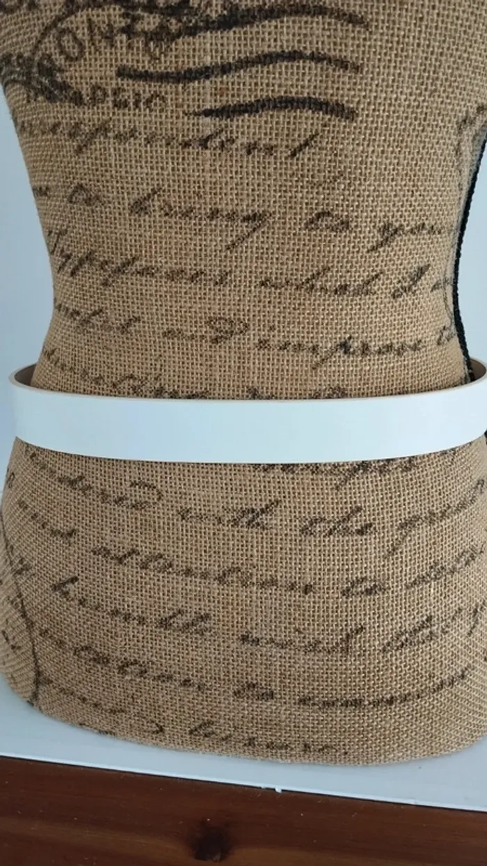 Ceinture blanche argenté 80 cm femme - photo numéro 7