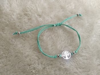 Bracelet vert menthe arbre de vie