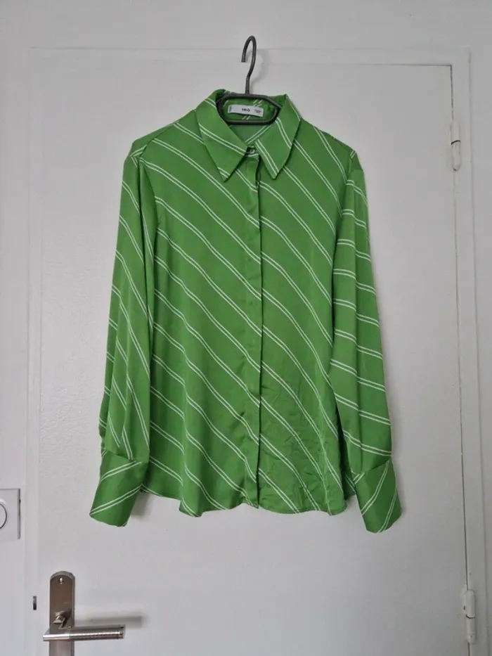 Chemise Mango verte
