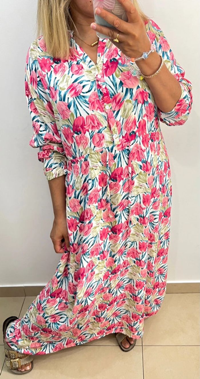 Robe à fleurs longue Taille L-XL - photo numéro 5