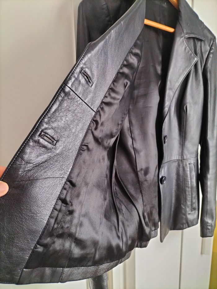 Blazar cuir pour femme - photo numéro 4