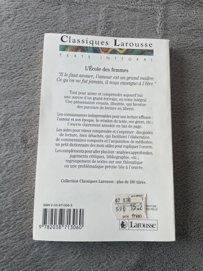 livre l’École des Femmes de Molière - photo numéro 2