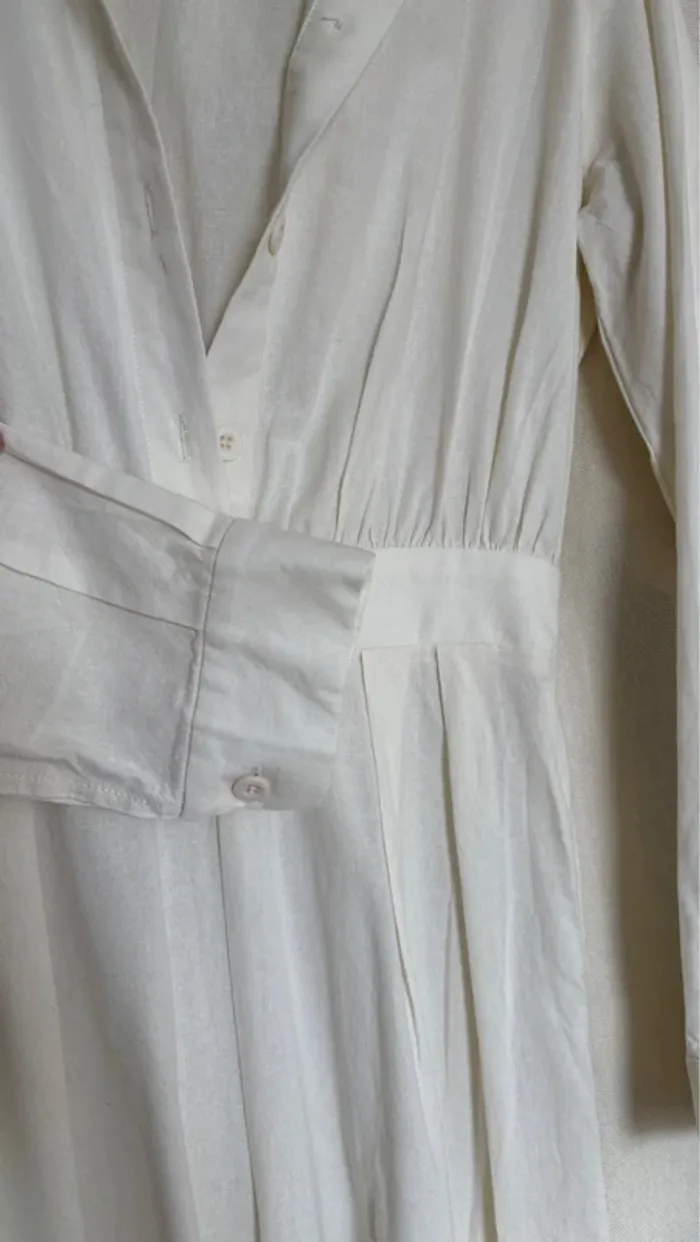 Combinaison blanche effet lin PrettyLittleThing - photo numéro 5