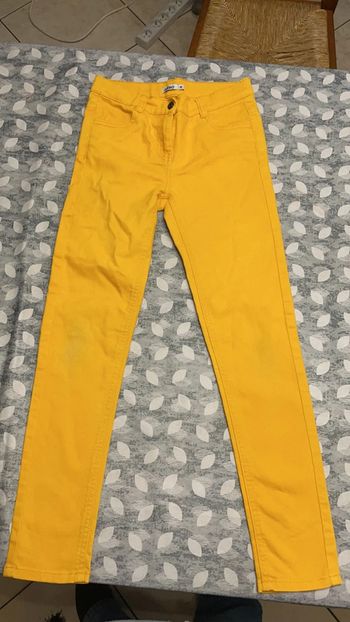 Pantalon jaune moutarde Gemo 10 ans