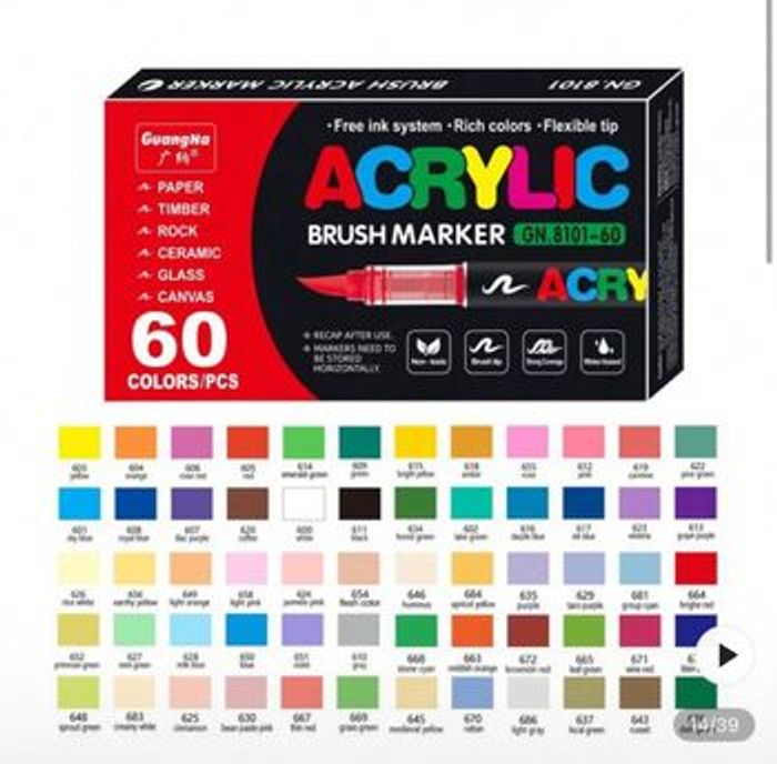 Feutres acrylique 60 couleurs - photo numéro 6