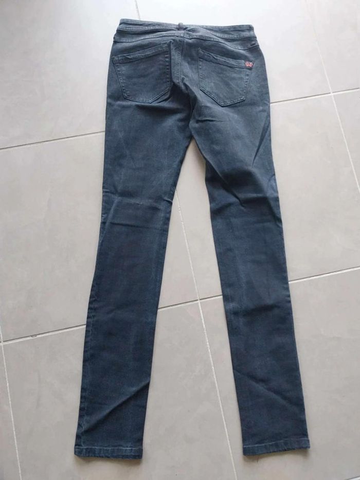 Jean's gris/noir serre  en bas  T38 - photo numéro 5