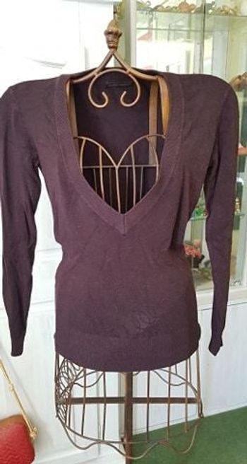 Blouse manche longue marron taille unique