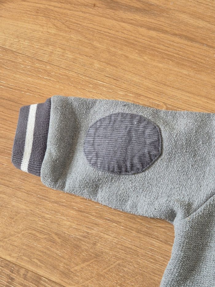 Gilet Obaibi 9 mois 71 cm gris motif renard - photo numéro 7