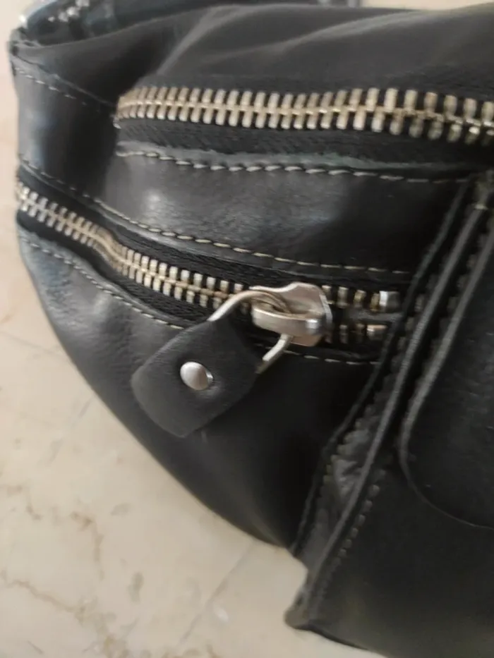 Sac banane neuf cuir noir Le tanneur - photo numéro 9