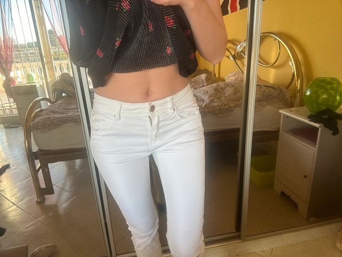 Jean blanc stradivarius - photo numéro 3