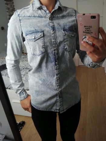 Chemise couleur jean, taille 34