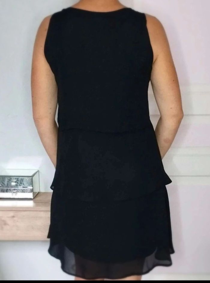 Robe  volantée noire -  Promod vintage  80's  - T40 =  36  actuel  - Comme Neuve - photo numéro 4