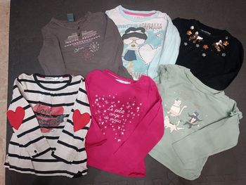 Lot de 6 tee shirt manches longues fille 3ans