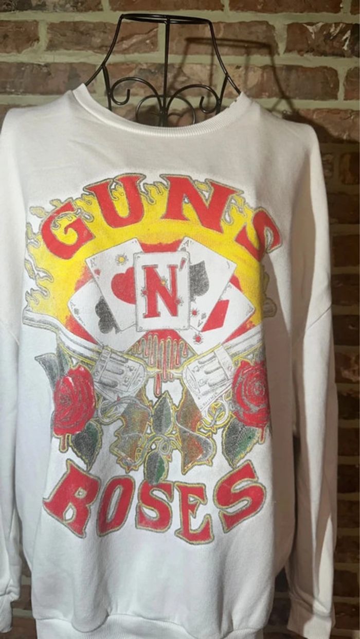 Sweat blanc Guns N Roses Pull and Bear Taille S / 36 - photo numéro 6