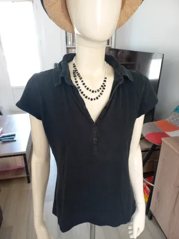 Tee-shirt noir femme T.L