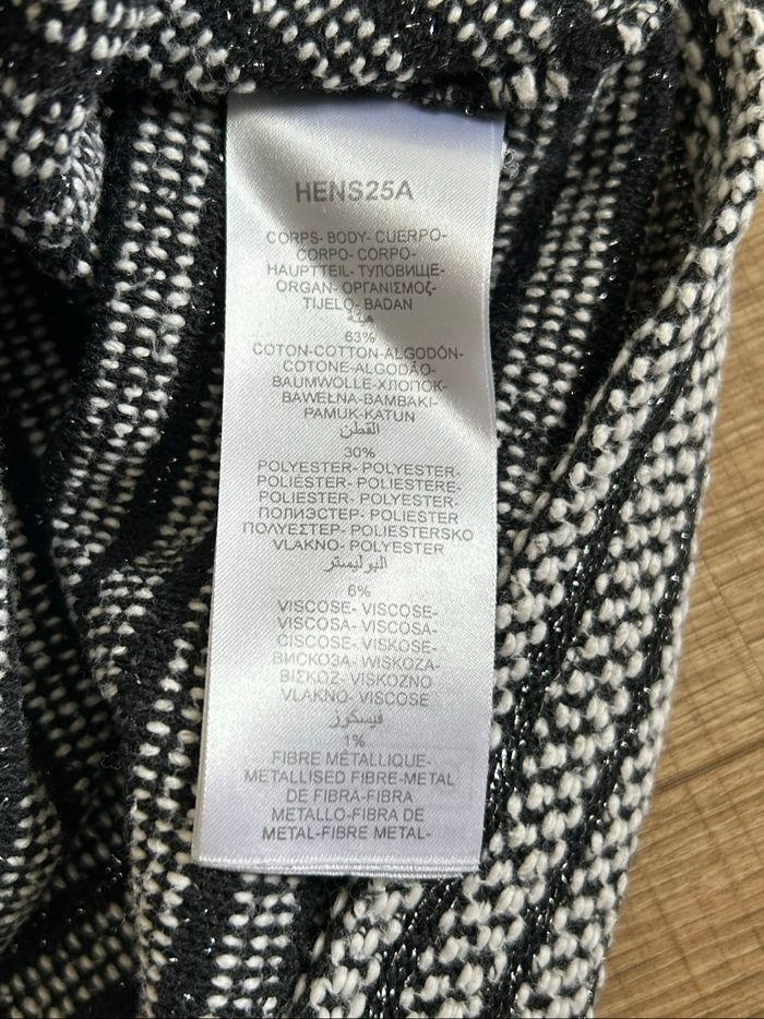Pull gris et noir pailleté à manches longues Naf Naf taille S TBE - photo numéro 10