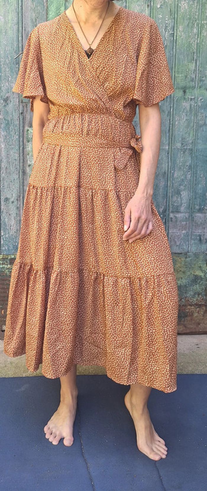 superbe robe Flamant Rose marron taille M - photo numéro 5