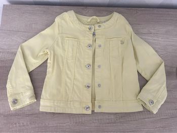 VEste en jeans okaidi jaune pale 4 ans