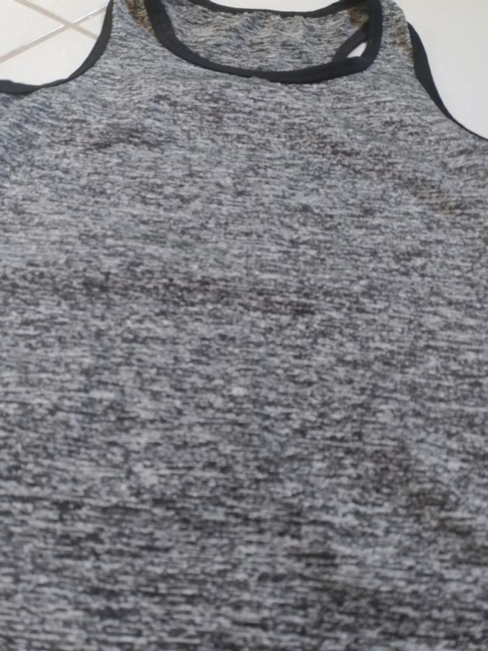 Débardeur de sport femme gris chiné - photo numéro 9