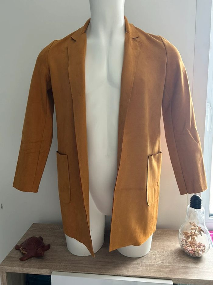 Veste femme jaune moutarde