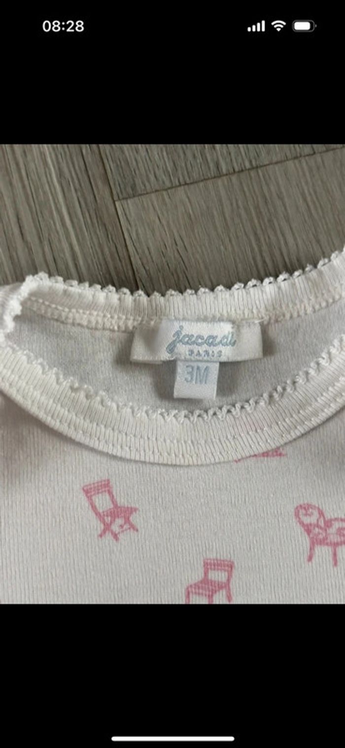 Lot de 2 bodies Jacadi taille 3 mois - photo numéro 4