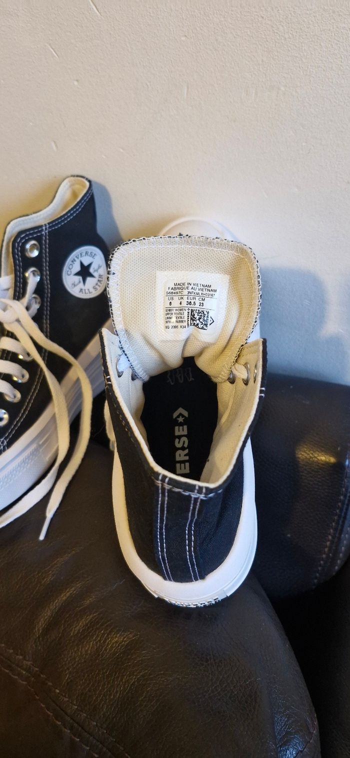 Converse plateforme noir haute