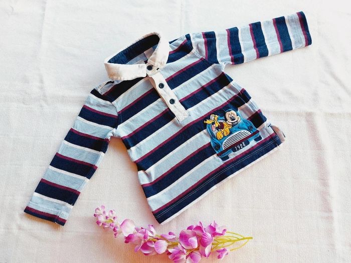 Polo manches longues Mickey Disney 74 cms - photo numéro 2