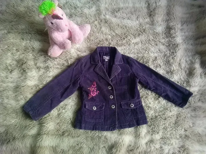 Veste fille printanière ou automnale 4 ans- Vynil 💜 Fraise-2 vêtements achetés le 3ème offert - photo numéro 2