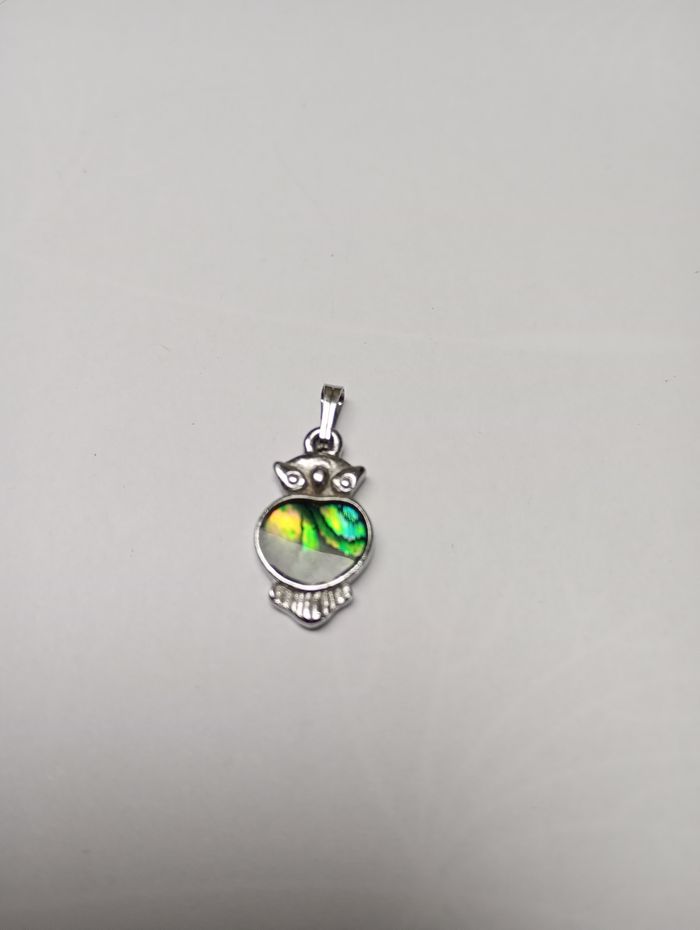 Pendentif hibou vert