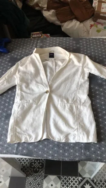 veste en lin blanche