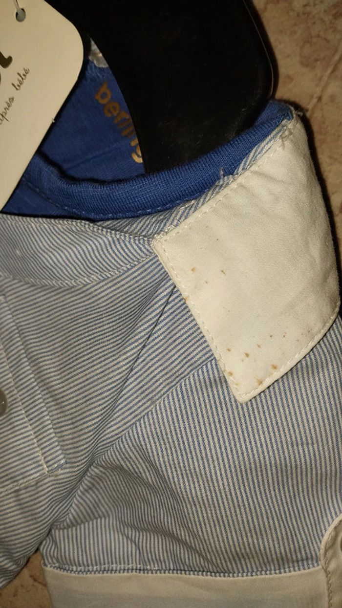 Combinaison/ salopette/ ensemble esprit marin Berlingot neuf avec étiquette 12 mois - photo numéro 13