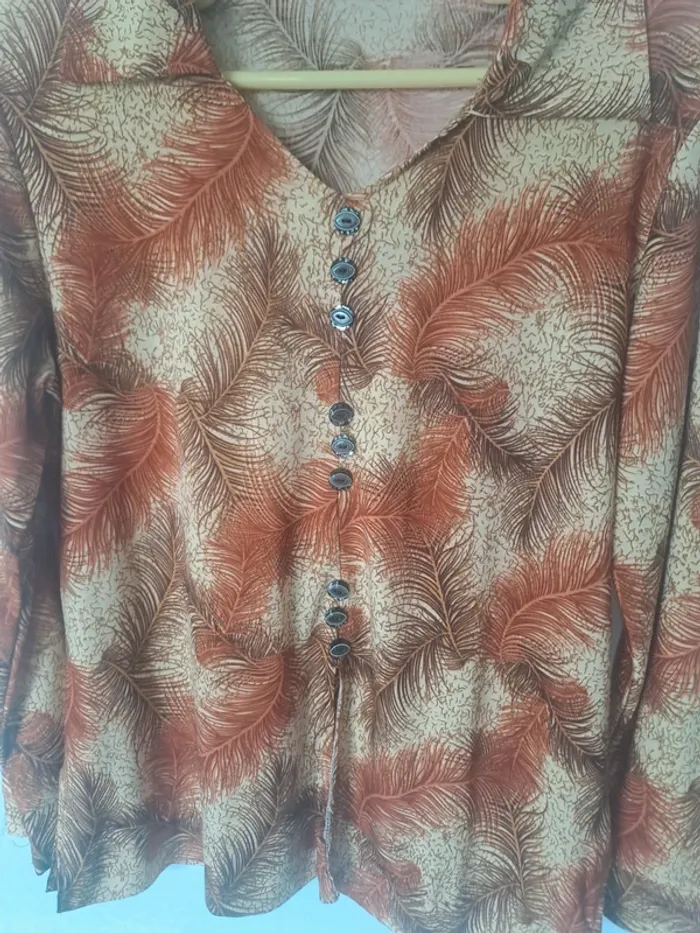 Blouse fluide vintage C&Y Taille L - photo numéro 4