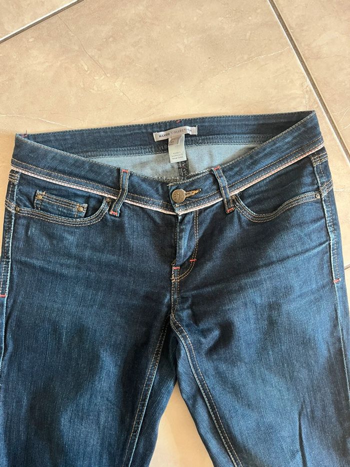 Jeans bleu trois quart Mango Taille 36 - photo numéro 2