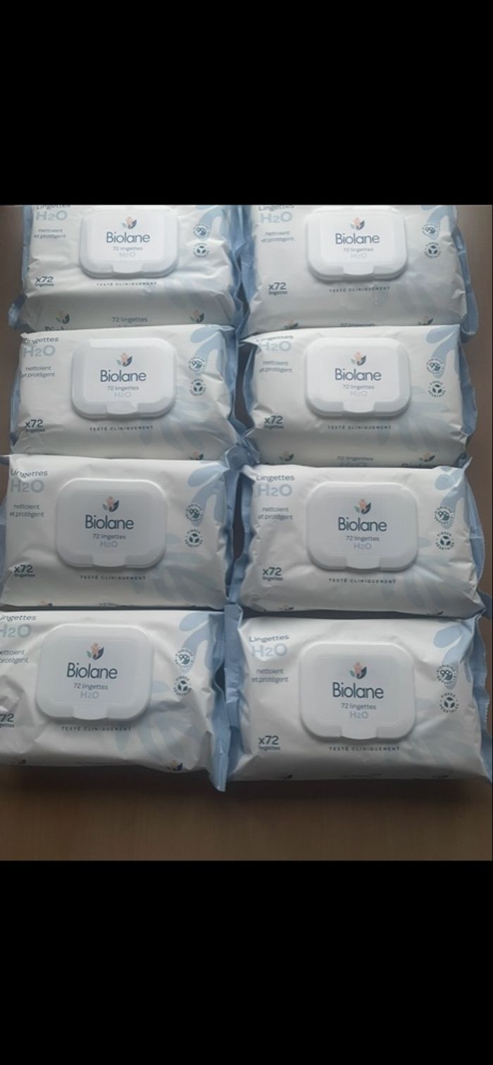 Lot 8 paquets de lingette biolane